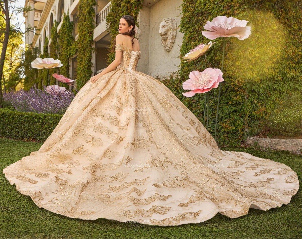 white christmas dresses Rachel Allan RQ3145 Long Ball Gown Beaded Quinceanera Dress – The Dress  Outlet main image 1