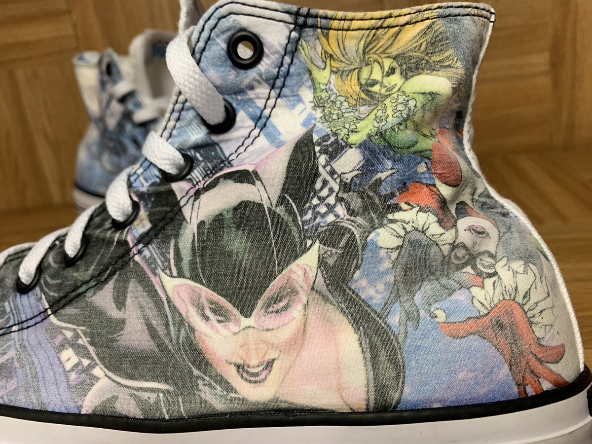 RARE🔥 Converse Gotham City Sirens Sneakers Sz 11 White