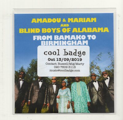 (JM658) Amadou & Mariam And BBA, From Bamako To Birmingham - 2019 DJ CD