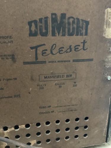 ANTICO TELEVISORE A VALVOLE DUMONT TELESET MANSFIELD 509. anni 50 - Foto 14 di 20