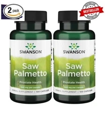 2 Pack SAW PALMETTO 540mg Prostate & Urinary Tract Health 200 capsules (2x100)