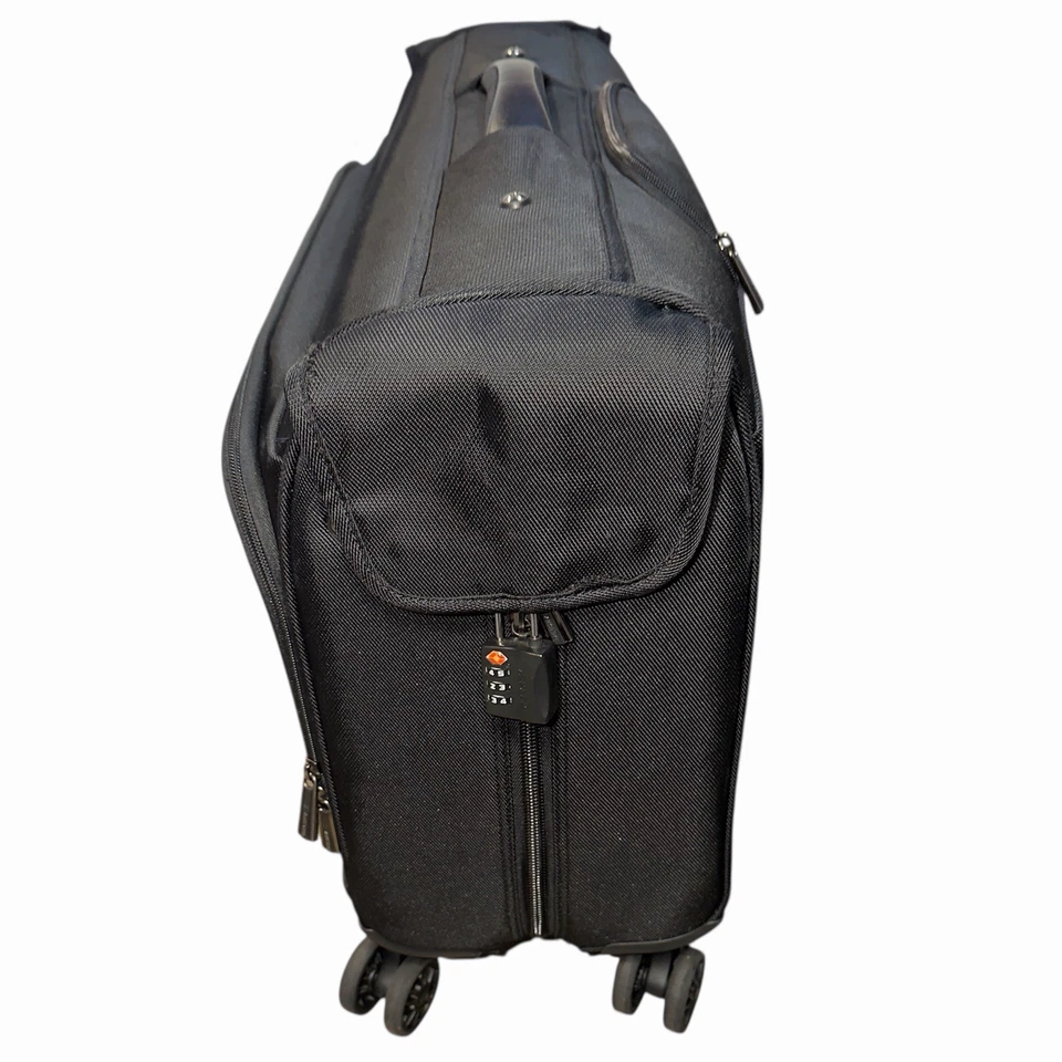 DELSEY Paris Luggage DLX Garment Bag with Spinner Wheels Black 24 Inch - Image 4 of 4