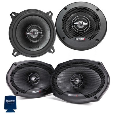 MB Quart PK1-113 5.25'' Coaxial with PK1-169 6x9'' Coaxial Speakers Premium Bundle