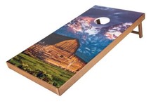 COUNTRY BARN MOUNTAIN CORNHOLE - Deluxe Poly Lumber Game Set