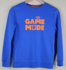 Cat  Jack Game Mode Boys Blue Sweat Shirt Size M 8/10 