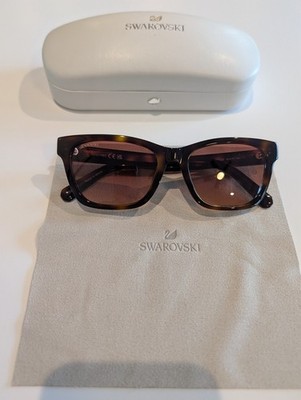 New Swarovski SK 374 Sunglasses 52F, Havana, Gradient Brown lenses.