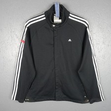 Vintage Adidas Adi Dassler Track Jacket Top Zip Pockets Size L (T250)