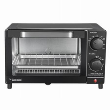 4Slice Countertop Toaster Oven with 3 Settings,Black, New