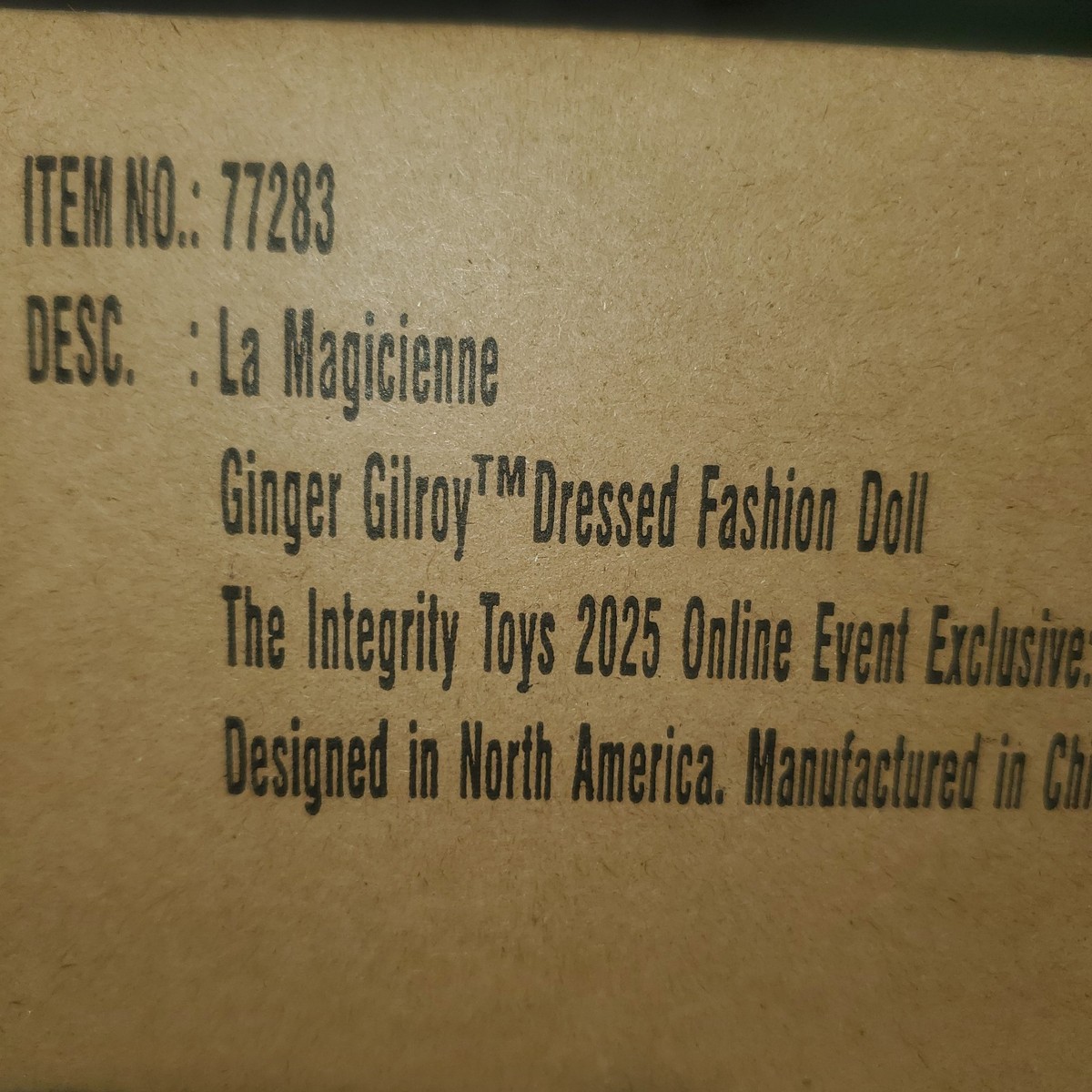NUDE Fashion Royalty La Magicienne Ginger Gilroy Poppy Parker