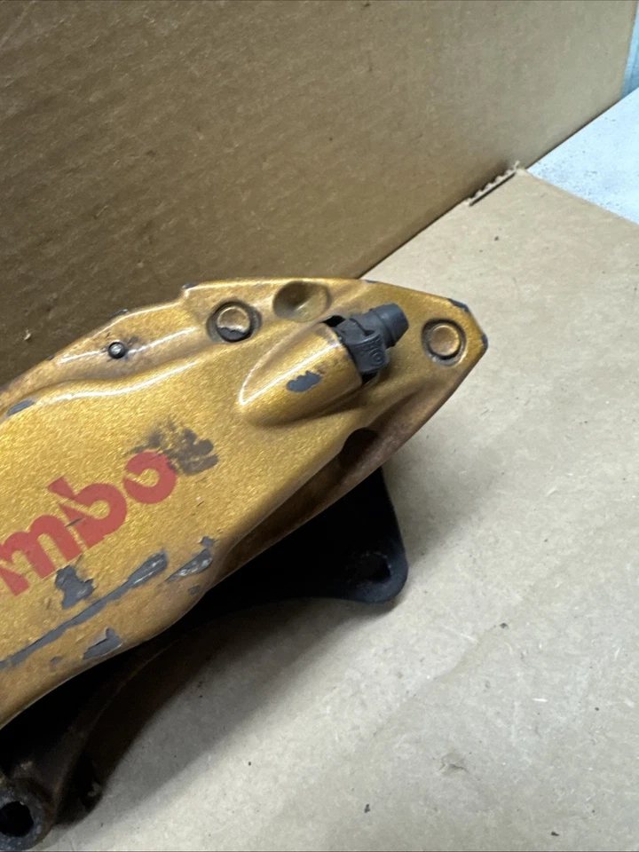 2005 2006 2007 SUBARU WRX STI BREMBO GOLD BRAKE CALIPERS FRONT RIGHT Oem B156 - Image 4 of 4