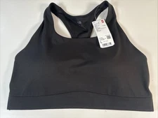 UNIQLO Wireless Sport Bra Active Medium Support Black Size Large
