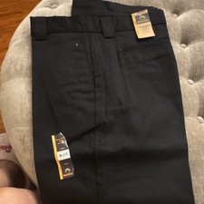 Brahma Work Tough Relaxed Fit Pants Men s 36x32 Black Cotton Blend Twill