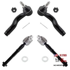 Set of 4 Front Suspension Kit Front Inner Outer Tie Rod Ends Fits for