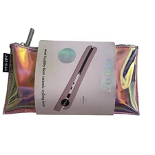 eva nyc Pink ICE Mini Ceramic Styling Iron Flat Straightening Hair Heat New!
