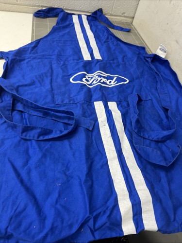 VINTAGE COOKING APRON FORD MOTOR CAR RACING BBQ MANCAVE BAR MUSCLE COBRA - Foto 6 di 7