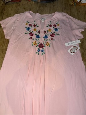 The Pioneer Woman Dress Women's Large Pink Fairy Floral Lightweight Boho QQ1001