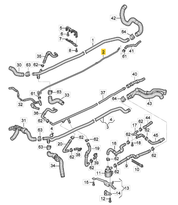 Audi R8 2017-2023 Coolant pipe