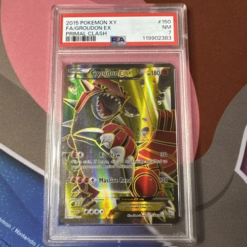 Pokemon Groudon EX XY Primal Clash Full Art #150 PSA 7