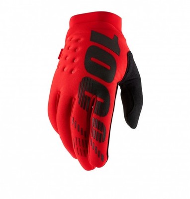 100% Brisker Full Finger Men Handschuhe M Rot
