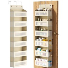 Over The Door Organizer with 6 Large Pockets, Over the Door Storage 12 Side P...