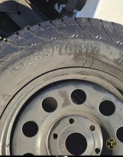Mitsubishi L200 STEEL RIMS WITH HALF AND HALF OF ROAD TYRES. SET 4x LT265/70R17