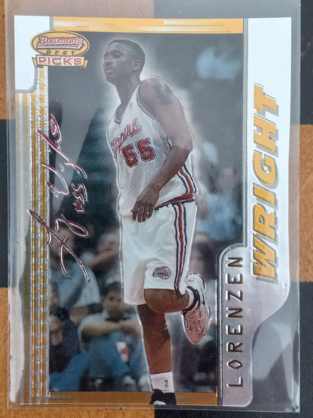 Lorenzen Wright 1997 Bowman's Best Picks #BP3 Die-cut Rookie