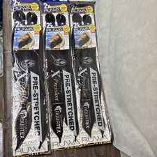 3 Pack RUWA 2X Pre-Stretched 30 Braiding Hair Kanekalon Aquatex Color 1 Black