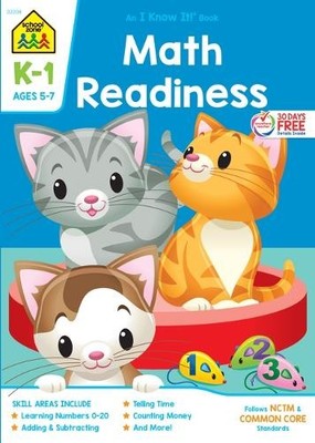 School Zone School Zone Math Readiness Grades K-1 Workbook (Taschenbuch)