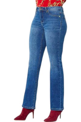 IMAN Women's Global Chic Perfect Fit Slim Bootcut Jean Medium Indigo