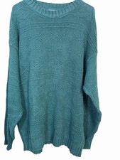 Britches Great Outdoors Men’s XXL Teal Green Textured Knit Cotton Fisherman