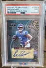 2023 Wild Card Jaxson Dart 7 Card Studs Teal Rookie Auto /4 PSA 9