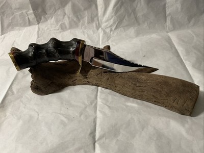 Tucker Custom 4.75  Fixed Blade/  9  Knife Length Impala Handle/ Driftwood Stand