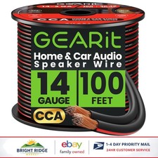 Black Speaker Wire 100ft for Reliable Sound Performance in Installations