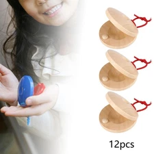 12Pcs Percussion Instrument Set Finger Castanets Spanish Rhythm Education Toy