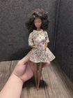 Vintage 1980s Barbie and The Rockers Dee Dee Doll  AA black In OOAK Floral Dress