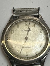 Lot J4 Bulova 11 AFC 10kt Gold Plate Men’s Wristwatch Balance Good Repair Parts