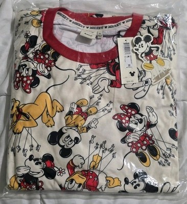 Disney Macys Mickey Mouse Parade Float Crew 2 Pc Pajama Jogger Set Size XL Goofy