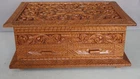 Vintage Thai Buddhist Jewelry Box ? Hand-Carved Ornate Chest Large 16 x 12