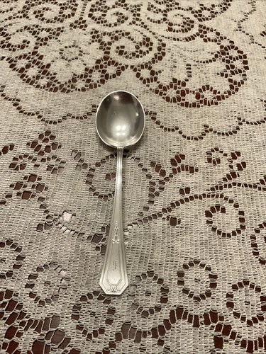 Wallace Sterling Silver Princess Mary gumbo Spoon Gumbo Spoon Monogrammed B