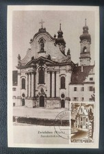 CARTE MAXIMUM ALLEMAGNE WURTEMBERG TIMBRE N° Y&T 13 ZOF 1948 monastere zwie