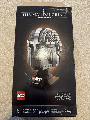 LEGO Star Wars The Mandalorian Helmet 75328 – New Sealed Bags – Damaged Box