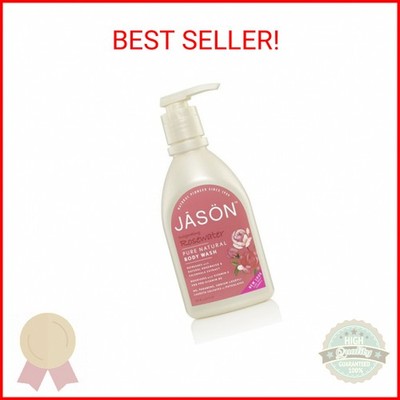 JASON NATURAL PRODUCTS BODY WASH,ROSEWATER SATIN, 30 FZ