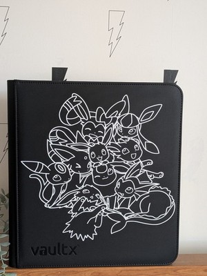 Vault X 12 Pocket  eXo-Tec Zip Binder Folder - Black Eeveelutions 