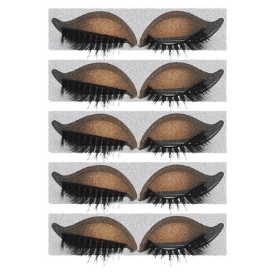  5 Pairs Eye Stickers Makeup Eyeshadow Lashes Cosmetics Eyelash Patch Kit