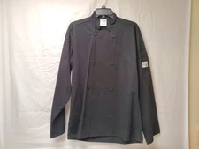 Mercer Culinary Chef Coat Double Closure Jacket Black Men's Size Small