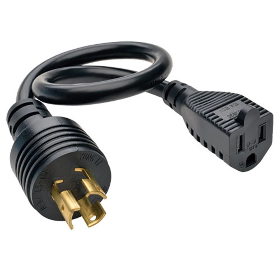 TRIPP LITE CABLES AND CONNECTI P025-001 1ft Power Cord Adapter Cable 5-15P to - Image 2 of 2