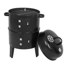 Detachable 3-in-1 Vertical Charcoal Smoker Portable BBQ Smoker Grill Y6