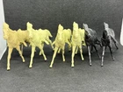 6 VINTAGE MARX FORT APACHE, CAPTAIN GALLANT PLAYSET HORSES 54MM