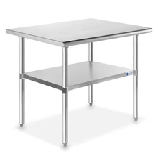 GRIDMANN NSF Stainless Steel Commercial Kitchen Prep & Work Table - 36 in. x 24