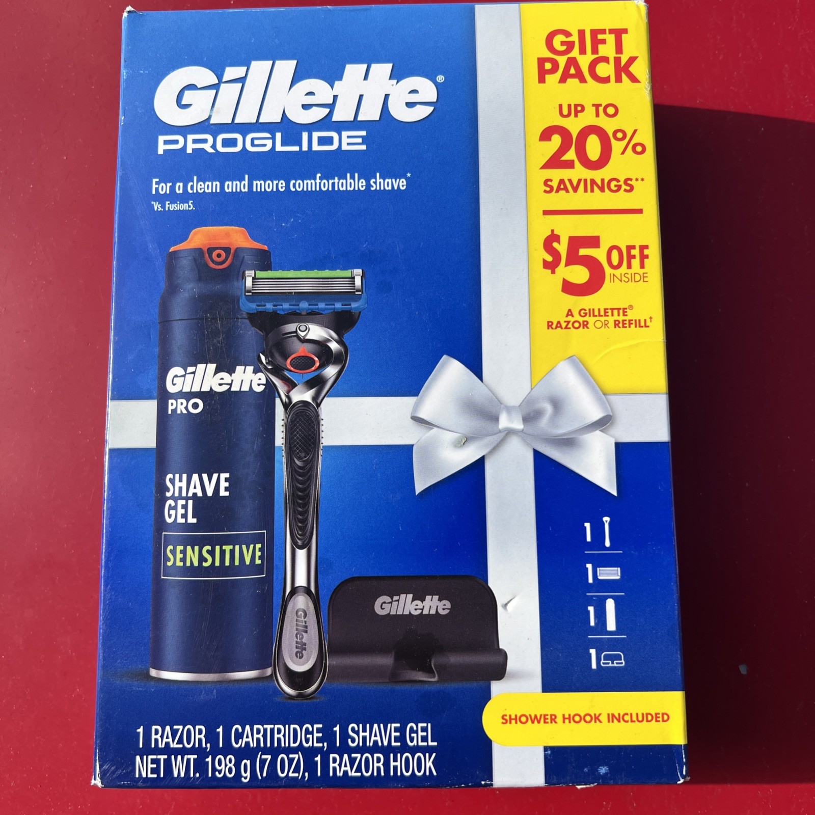 Gillette Proglide Sensitive Pack One 5-Blade Razor 1 Hook & 